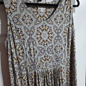 J. Jill Multicolor Patterned Maxi Dress